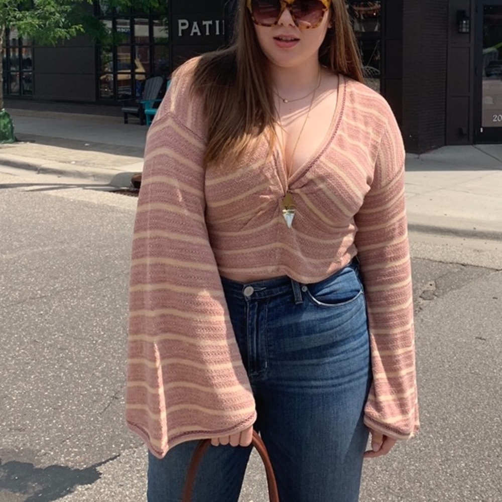 Free People Bell sleeve top